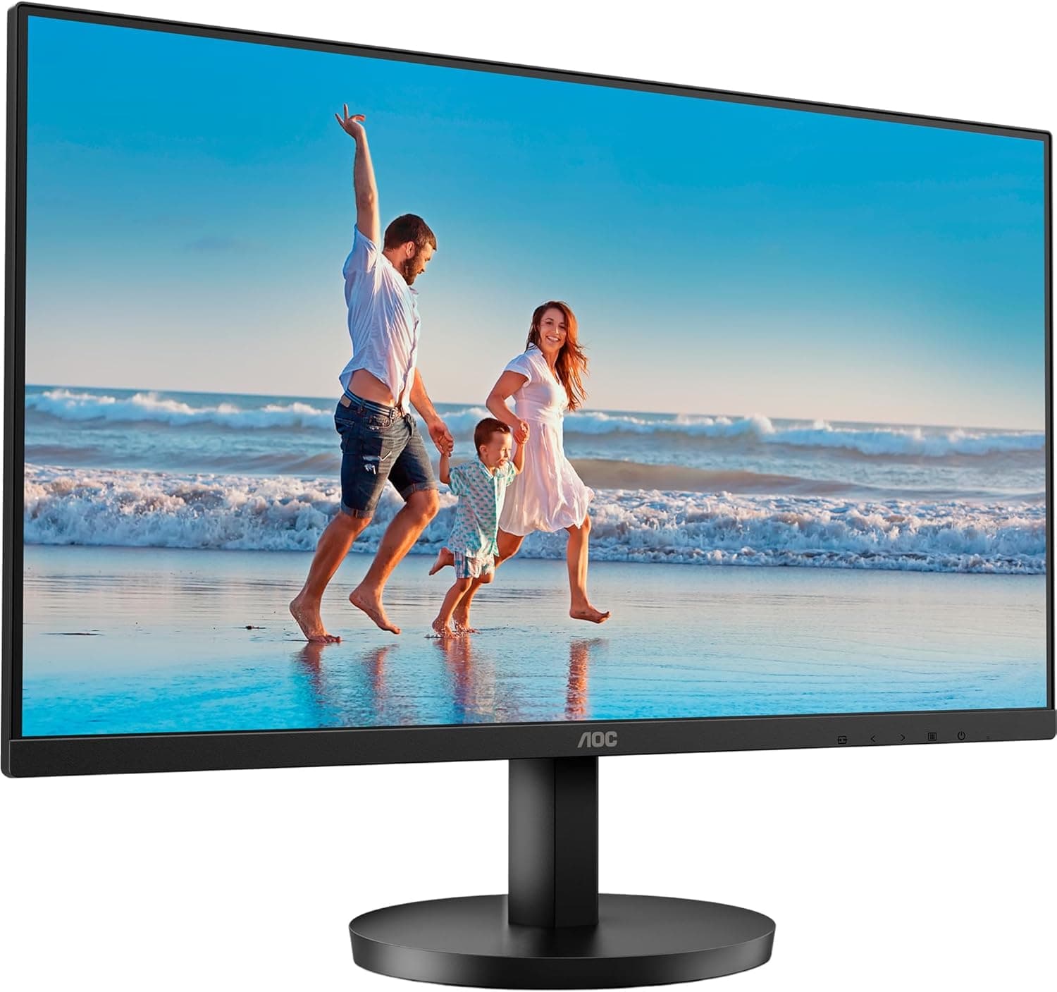 AOC 24B3CA2 Monitor FHD de 24 polegadas, IPS, 100 Hz, 1 ms, conectividade USB-C, moldura ultra-fina, FlickerFree, altifalantes (1920 x 1080, 250 CD/m HDMI 1,4 / DP 1,4/ USB. -C)