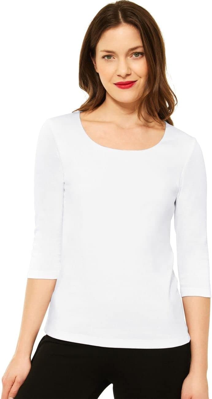 Street One Camisola básica de manga 3/4 para mulher