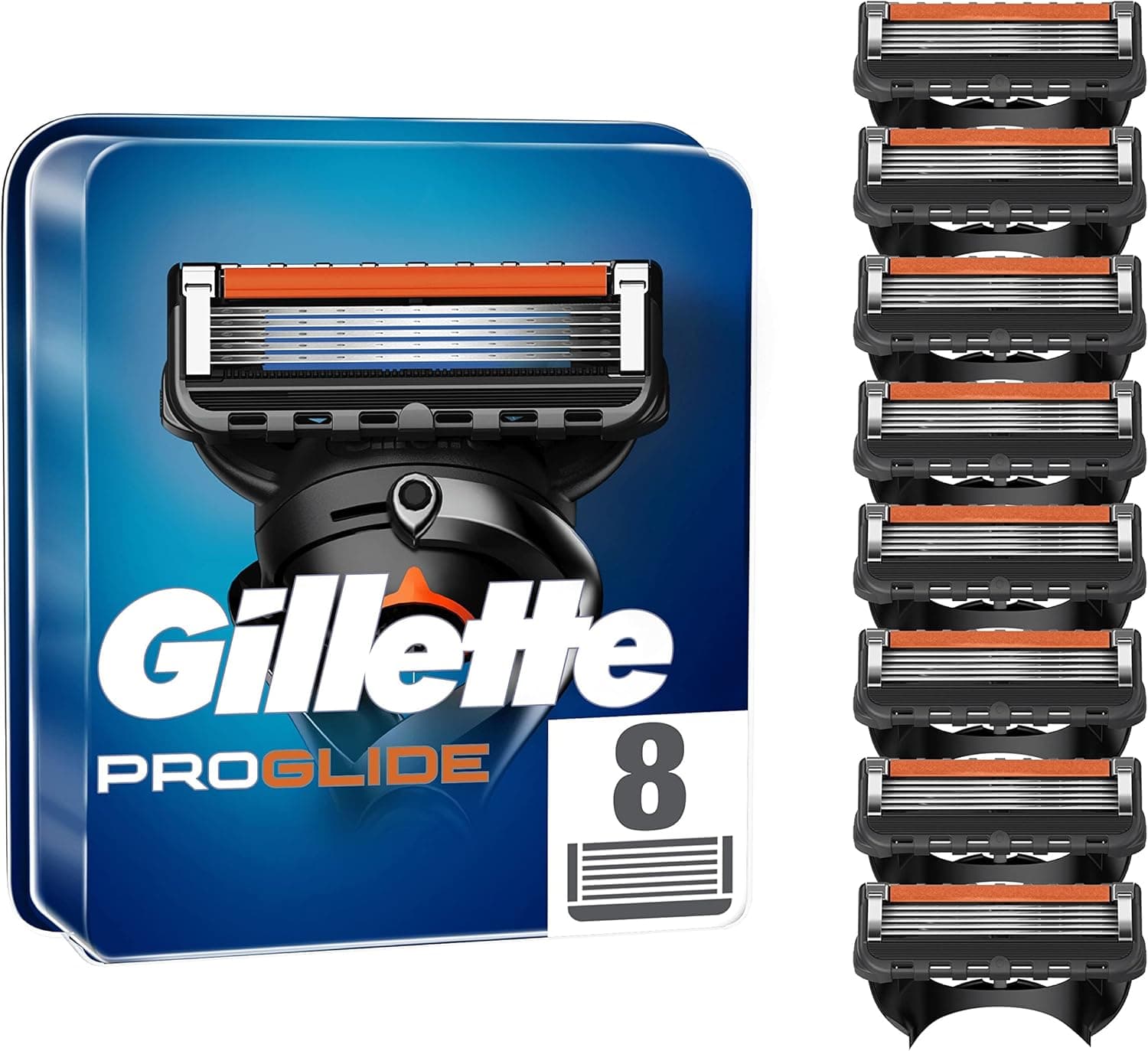 Gillette ProGlide Lâminas de barbear para homem, embalagem de 8 lâminas de substituição (a embalagem pode variar)