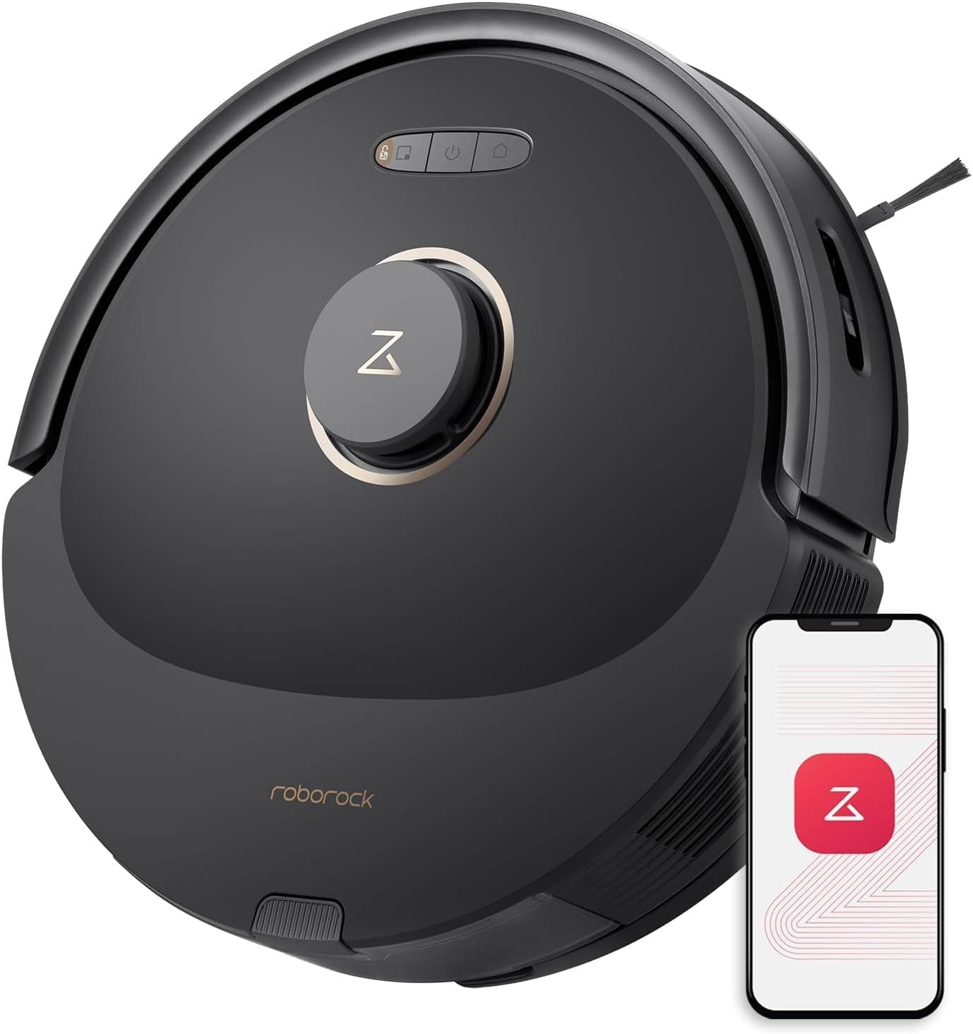 roborock Q8 MAX Robot Aspirador Cepillos Dobles, HyperForce® 5500 Pa, Zonas Prohibidas, Limpieza a lo Largo de la Línea del Piso, PreciSense® LiDAR, Dibujo 3D, Niveles de Limpieza Múltiple, App Negro