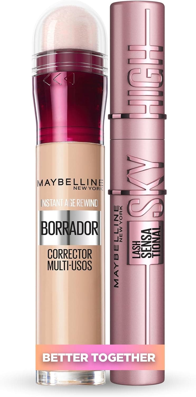 Maybelline New York, kit de maquilhagem: Máscara de pestanas Lash Sensational Sky High apagador corretor multiusos 01 Light