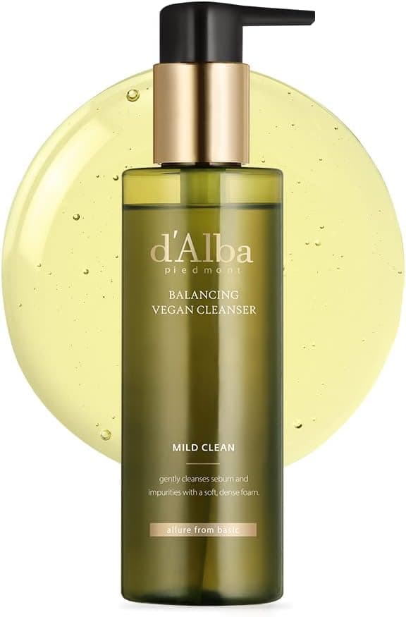 d'alba Limpador vegano suave para equilibrar a pele com trufa branca italiana, limpeza em gel de pH suave, limpador hidratante e não tensor, vegano, 200 ml