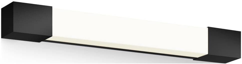 Philips Rover Luz de espelho LED, quadrado, 5 W, 750 lm, 2700K, preto, IP44, resistente à água