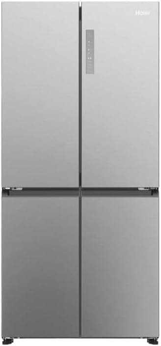Haier Cube 83 Series 3 HCR3818ENMM - frigorífico de 4 portas, display LED, função de refrigeração e congelamento, 467L, puxadores integrados, total sem rostos, largura 83 cm, inversor de motor, luz 