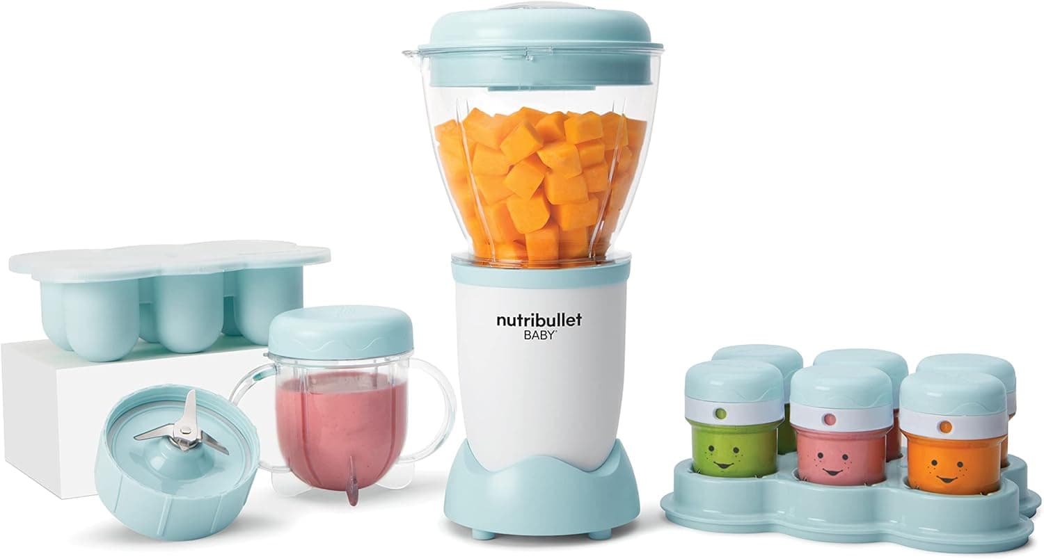 nutribullet Baby Liquidificadora, liquidificadora, sistema de preparação de alimentos para bebés, componentes e acessórios sem BPA, potência de 250 W, NBY100