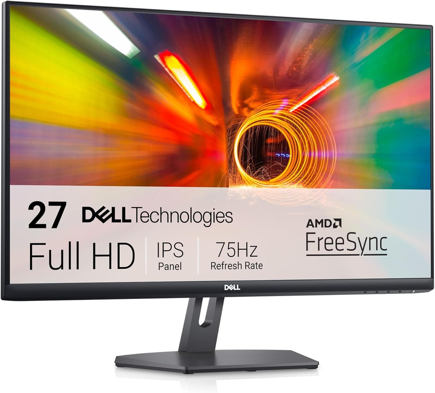 Dell S2721NX 27" Full HD (1920x1080), monitor de 75Hz, IPS, 4 ms, AMD FreeSync, moldura ultra-fina, 2x HDMI, preto