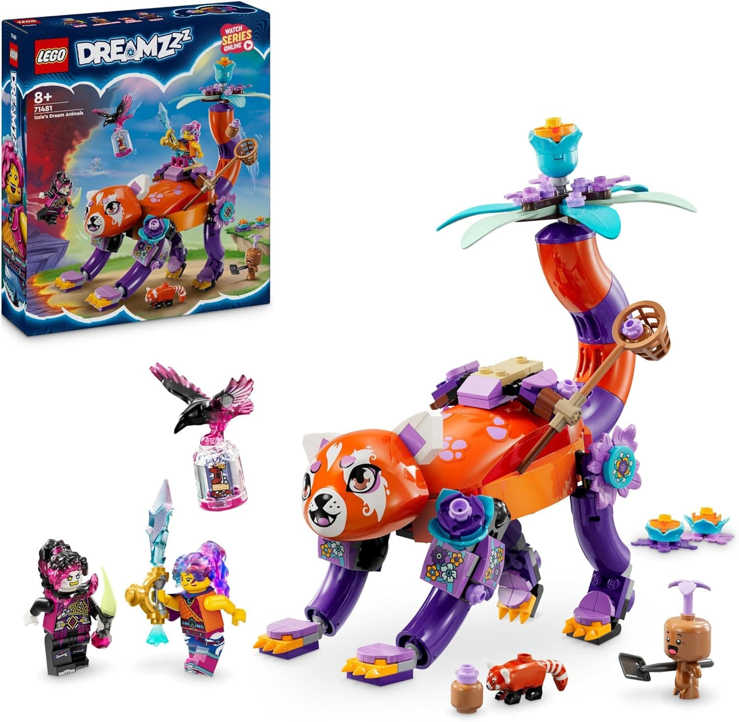LEGO DREAMZzz 3 em 1 animais dos sonhos de Izzie, ovo mágico de brinquedo com minifiguras de Izzie e Dizzy, brinquedos de animais, presente para meninas e meninos de 8 anos ou mais 71481