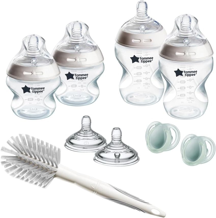 Tommee Tippee Biberões, conjunto Natural Start recém-nascidos, biberão anticólicas de 150 ml e 260 ml, com tetinas ergonómicas de fluxo médio, esterilizável