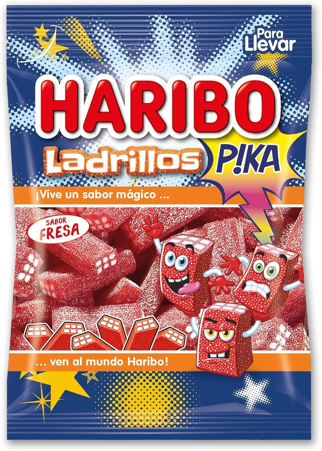 HARIBO Tijolos pica morango, 18 sacos x 100 g (1800 g)