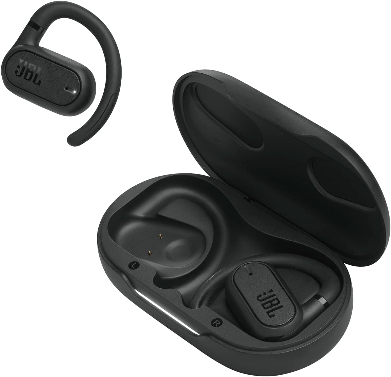 JBL Auriculares sem fios para condução de ar Soundgear Sense, com tecnologia Bluetooth e JBL OpenSound, som dinâmico, resistência ao suor IP54 e até 24 horas de reprodução, preto