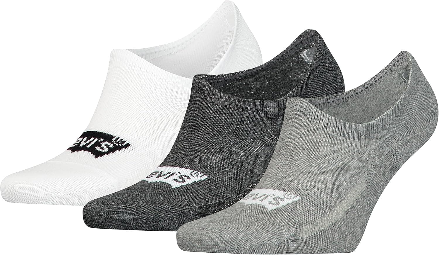 Levi's Footie Meias unissexo para adulto, pack de 3 pares