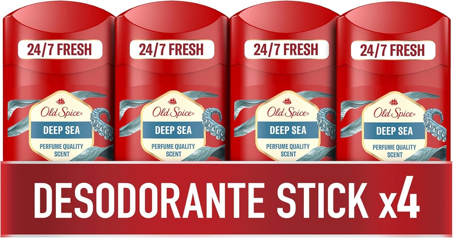 Old Spice Deep Sea Desodorante em barra para homens 4 x 50 ml