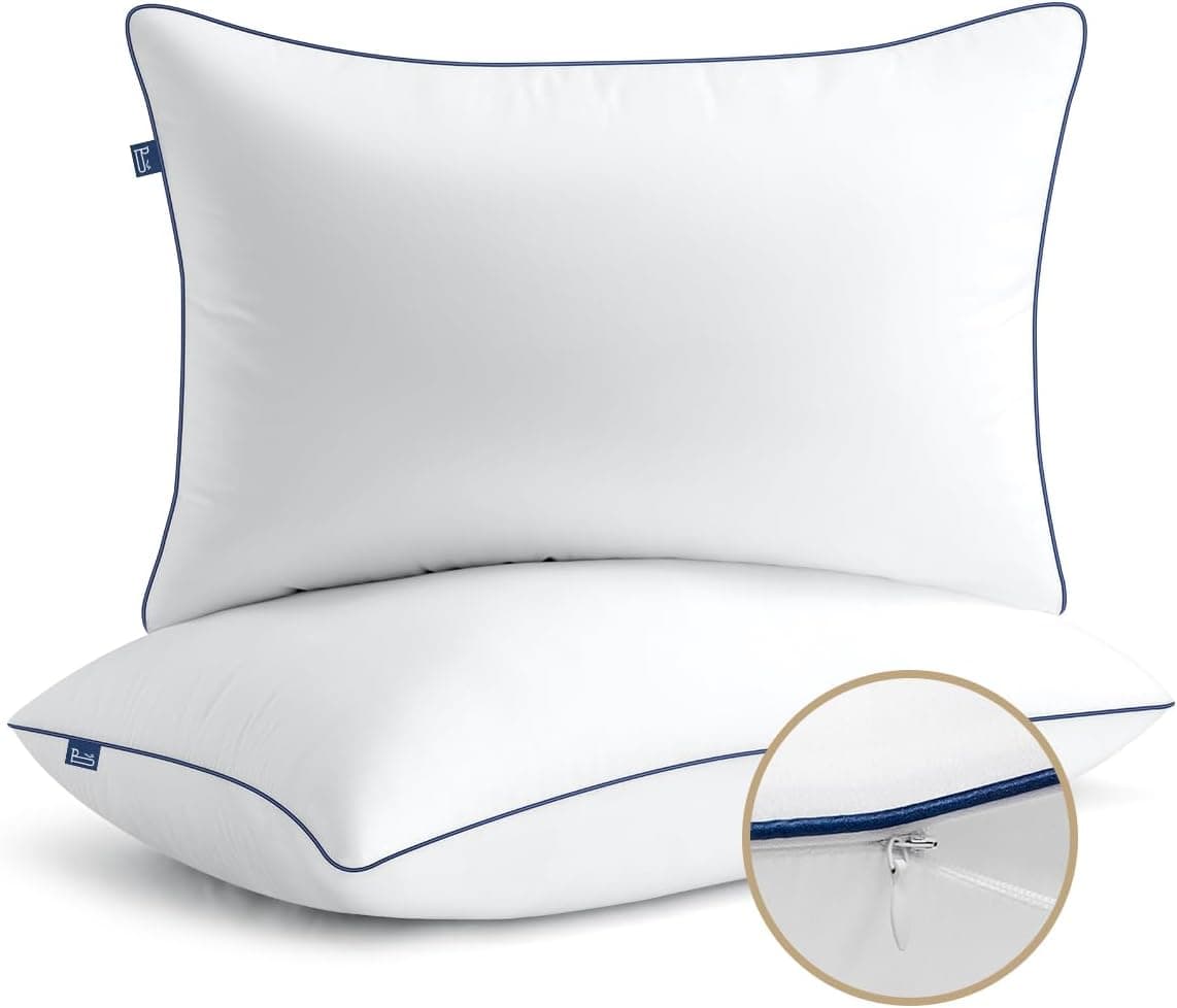 BedStory - Almofadas (60 x 60 cm, 2 unidades, altura regulável, hipoalergénicas, lavável na máquina