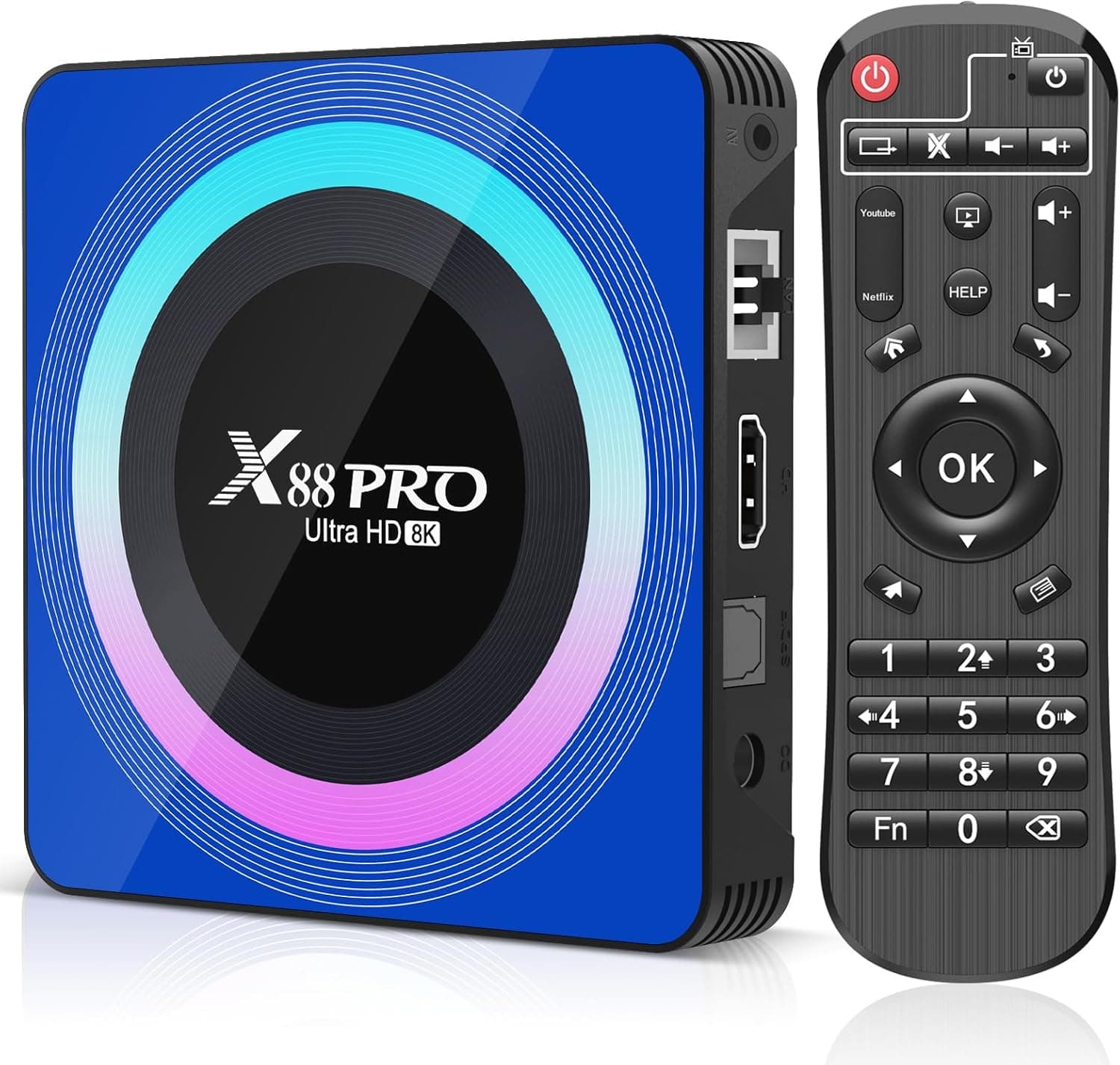 Android 13.0 TV Box, Box TV 4 GB RAM 64 GB ROM RK3528 Quad-Core 64bit Cortex-A53 Support 2.4/5.0 GHz WiFi6 BT5.0 HD 8K 10/100 M Ethernet HDMI 2.0 Android TV Box