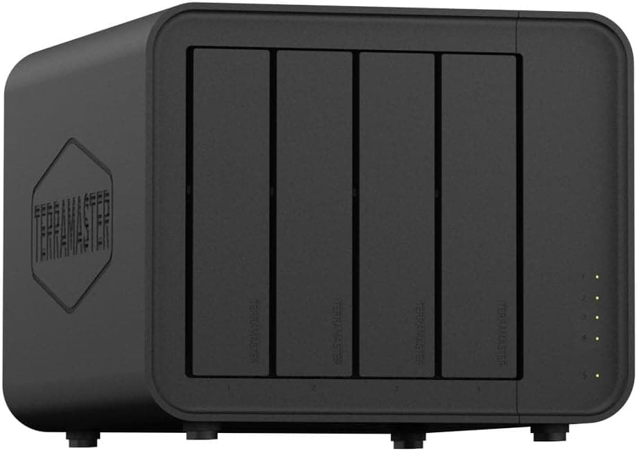 Terramaster F4-424 Max | NAS empresarial de 4 baías com Intel Core i5 8GB RAM e portas duplas 10GbE