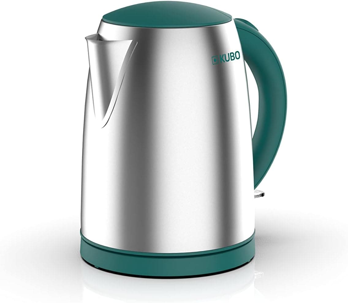 Chaleira de água elétrica - fabricada em Inox - filtro anticalcário e anti-reflexos - potência: 2200 W - Capacidade: 1,7 l - Kubo