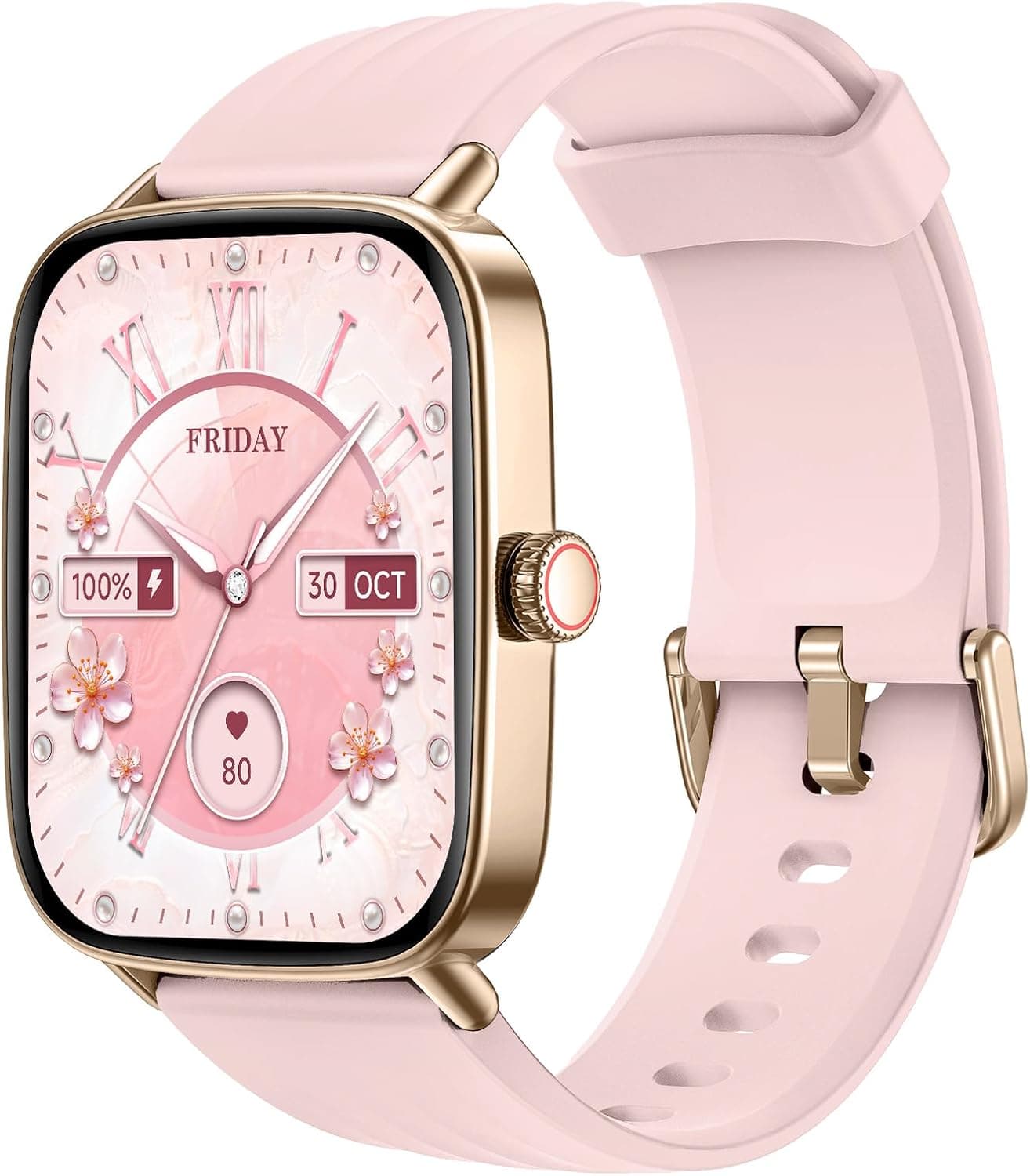Anfyko Relógio inteligente mulher homem, 1,85" Smartwatch mulher com chamadas Bluetooth, voz AI, discagem dinâmica, pulsómetro, pO2, sonho, nível de IP68, relógio desportivo homem de 100+ modo