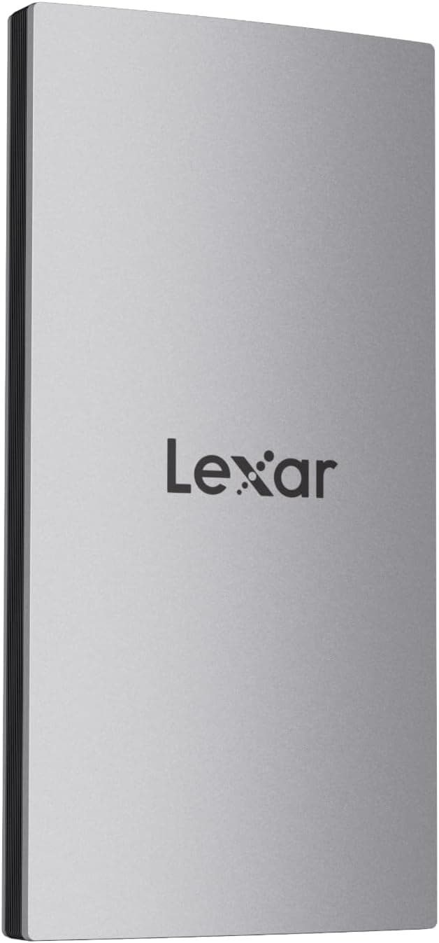 Lexar ES3 SSD Externo 2TB, SSD Portátil USB3.2 Gen2, PSSD até 1050 MB/s leitura, escrita 1000 MB/s, unidade de estado sólido externa compatível com iPhone 15 Series/Mac/PS5/XBOX (LES3XXX002220222