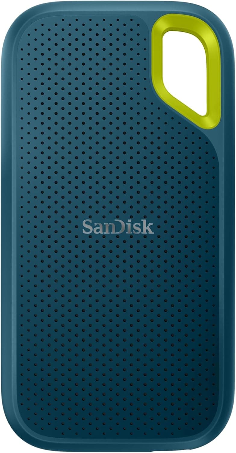 SanDisk Extreme Portable | SSD externo 8TB NVMe com velocidades até 1050 MB/s, resistente à água e pó