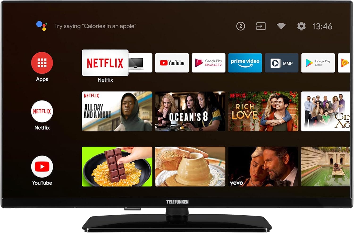 XF32AN750M (80 cm), preto, fullHD, tamanho triplo, smartTV
