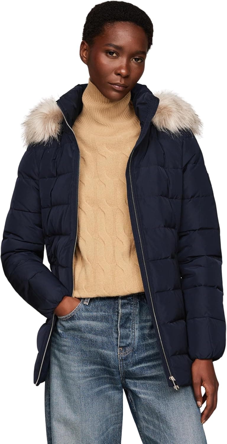 Tommy Hilfiger Casaco acolchoado Heritage Down Tyra Jacket With Fur para mulher