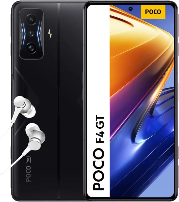 Xiaomi Poco F4 GT 5G, Smartphone de 8 + 128 GB, ecrã de 120 Hz E4 AMOLED, Snapdragon 8 Gen 1, câmara tripla de 64 MP, 4700 mAh, 120 W HyperCharge, Stealth Black