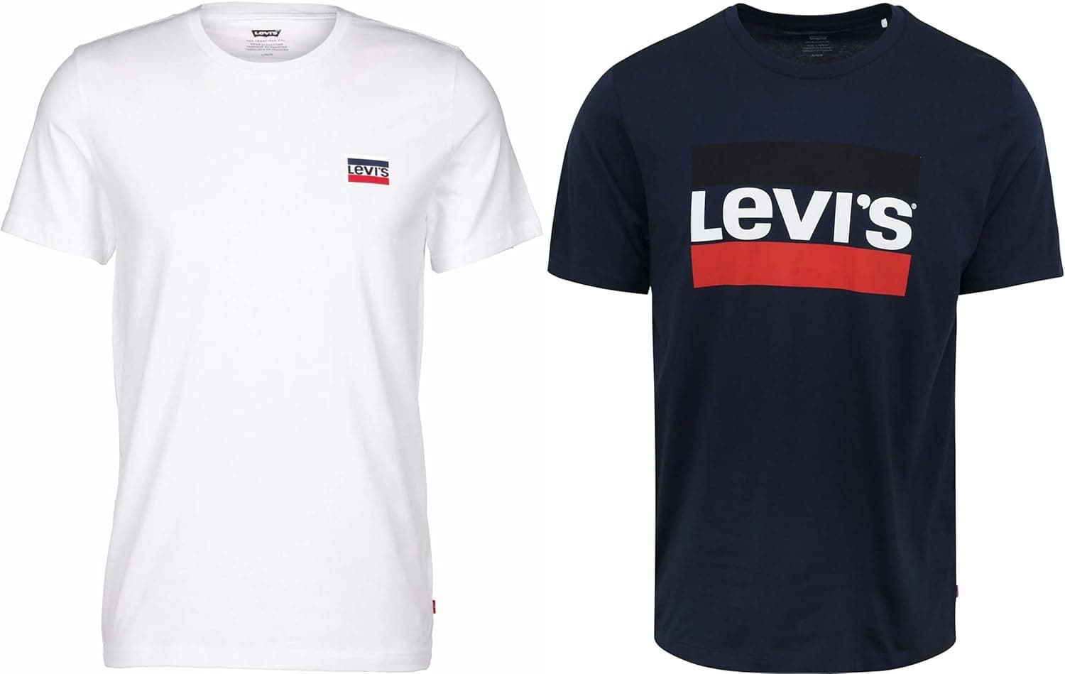 Levi's 2pk Crewneck Graphic BW T-shirts para homem, pack de 2