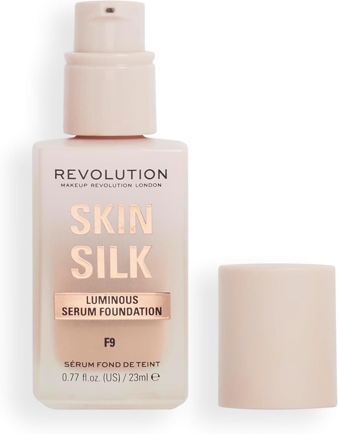 Makeup Revolution, Skin Silk Serum Foundation, Light to Medium Coverage, Contains Hyaluronic Acid, F9, 23 ml