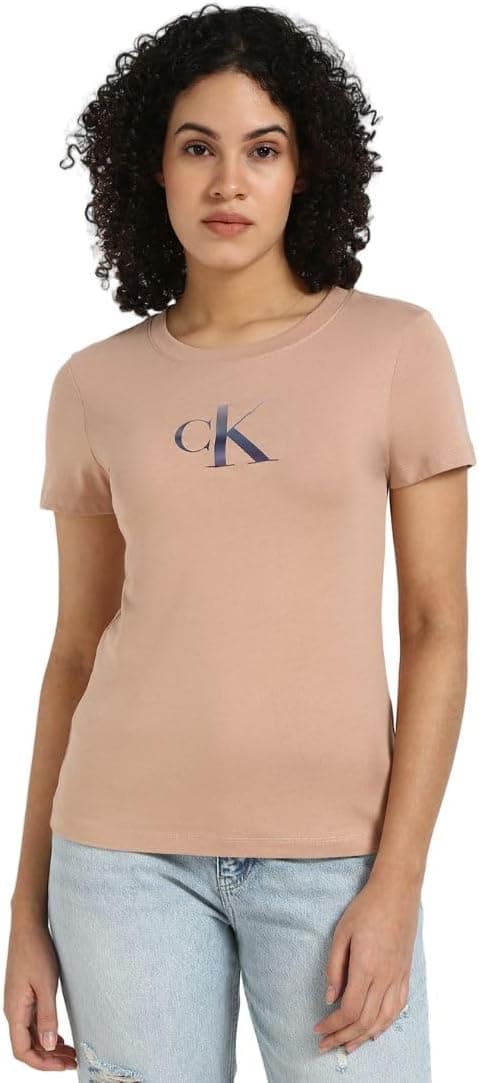 Camiseta Calvin Klein Gradient CK Slim T-shirt para Mulher