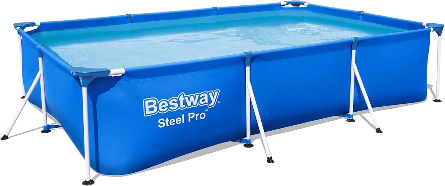 Bestway 56404-19 Infantil Bestway Deluxe Splash Frame Pool piscina removível tubular, cor azul, 300 x 201 x 66 cm