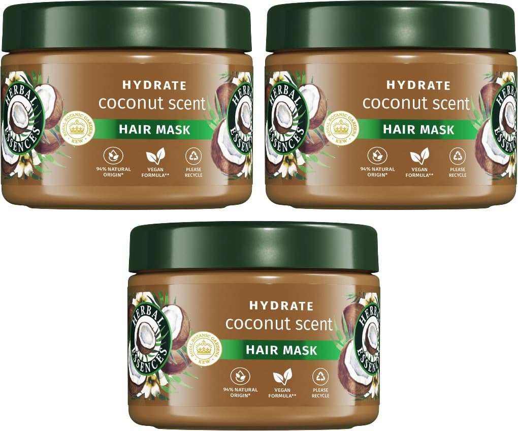 Herbal Essences máscara hidratante aroma coco, 500 ml, hidratação intensa cabelo muito seco