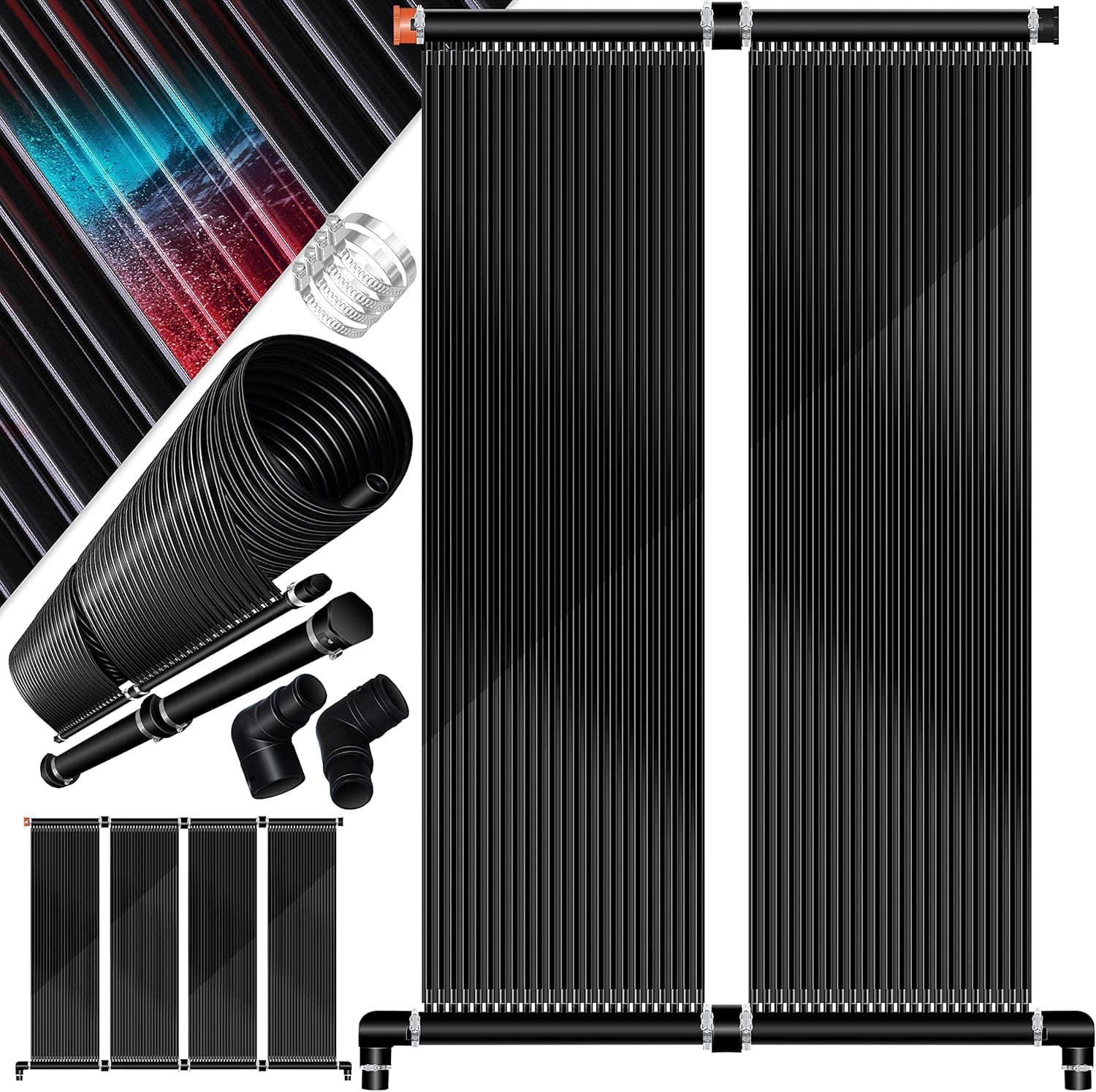 KESSER Solar Heater | Aquecedor solar para piscinas com plástico resistente a UV, expansível, 600 x 70 cm