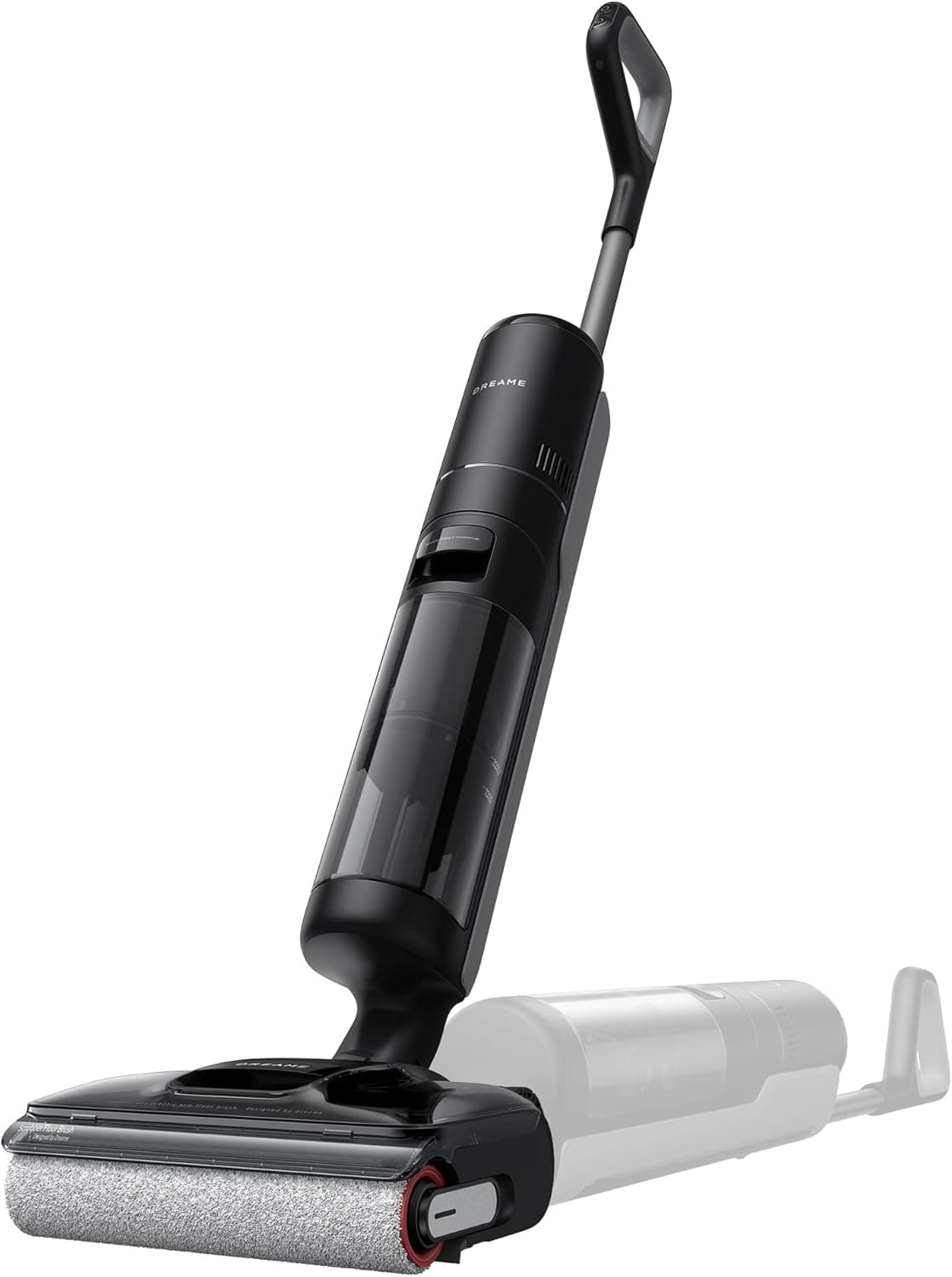 DREAME H12 Pro FlexReach Aspirador a seco e húmido, alcance plano de 180°, secagem durante 5 minutos, 18 kPa de sucção, lavagem a quente a 90 °C, limpeza de borda a borda, limpeza de 50 min utos