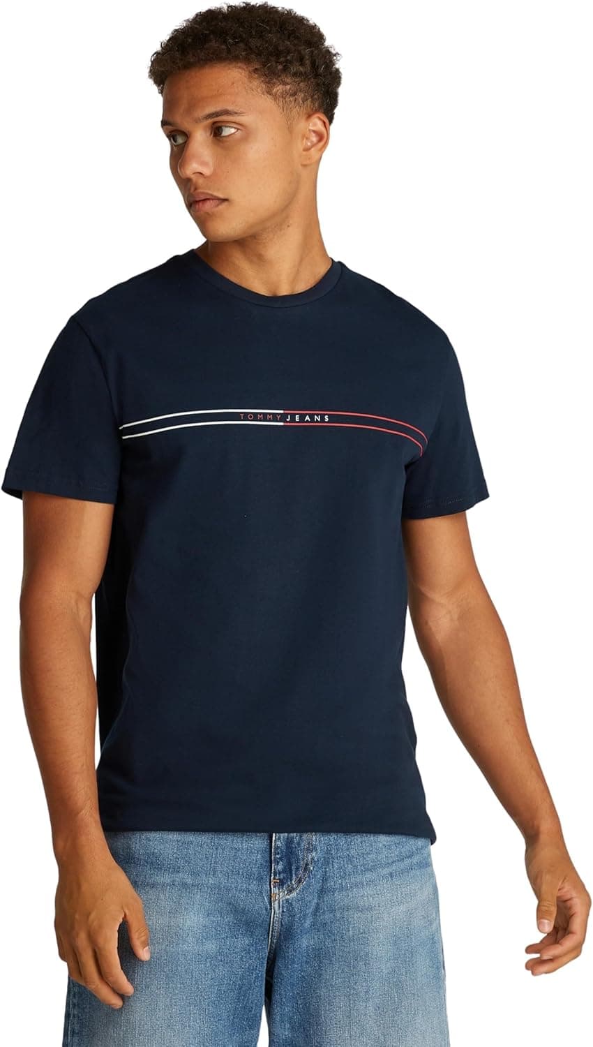 Tommy Jeans – T‑shirt para homem (Dark Night Navy)