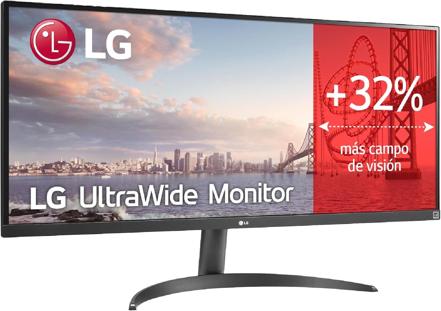 LG 34WQ500-B - Monitor UltraWide 21:9, 34 polegadas, painel IPS, 1001:1, 2560 x 1080, HDMI, SuperResolution+, FreeSync, HDR10, classificação F, 100 Hz, 5 ms