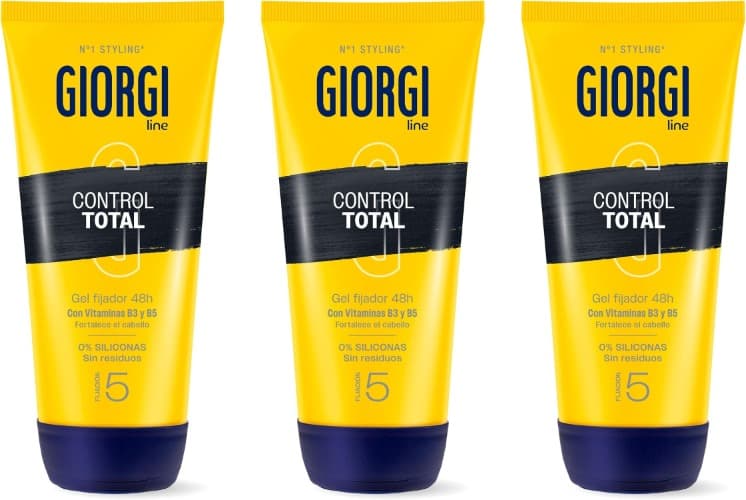 Giorgi Line - Controlo total de borracha, 0% silicone, fixação e duração 48h sem resíduos, acabamento impermeável, fixação 5 - 170 ml x 3
