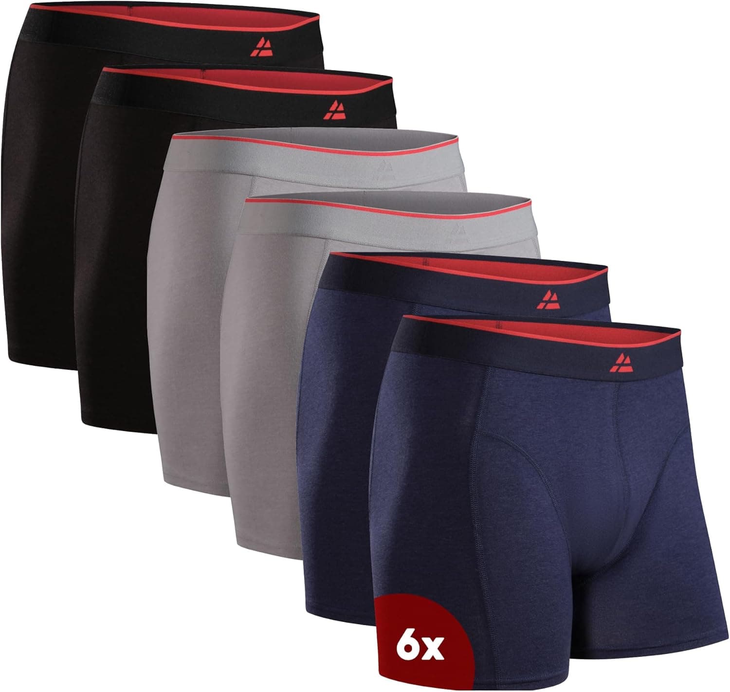 DANISH ENDURANCE Boxers de bambu para homem, pack de 6