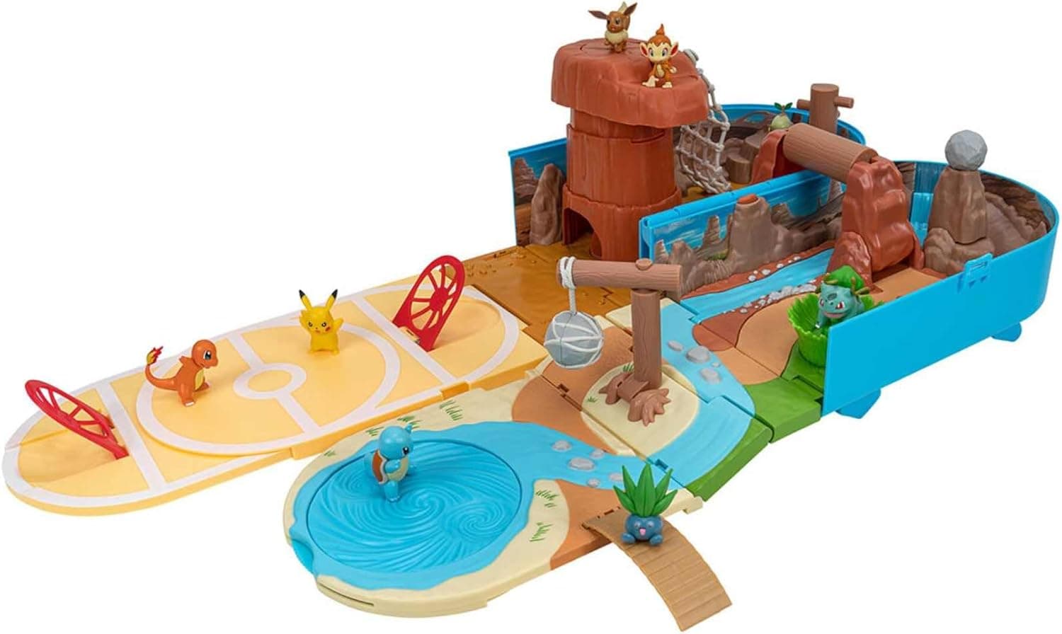 Bizak Playset Desert Pokemon Transformável, playset para brincar com todos os seus Pokemon, inclui armadilhas ocultas e áreas exclusivas (63222836)