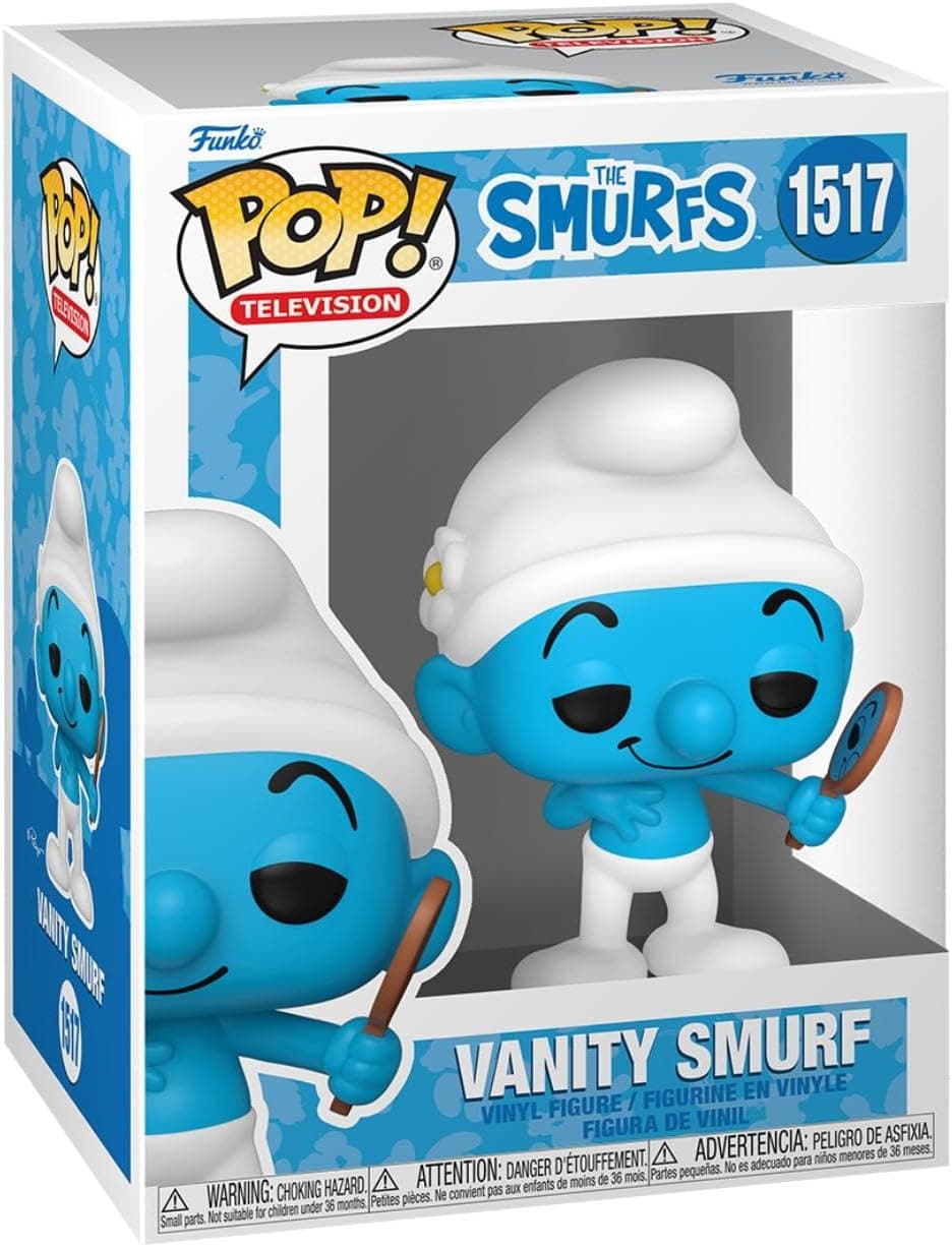 Funko Pop! TV: Smurfs - Vanity Smurf - Figura de vinil colecionável - ideia de presente - Mercadoria oficial - Brinquedos para crianças e adultos - Fãs de TV - boneco para colecionadores e exposição
