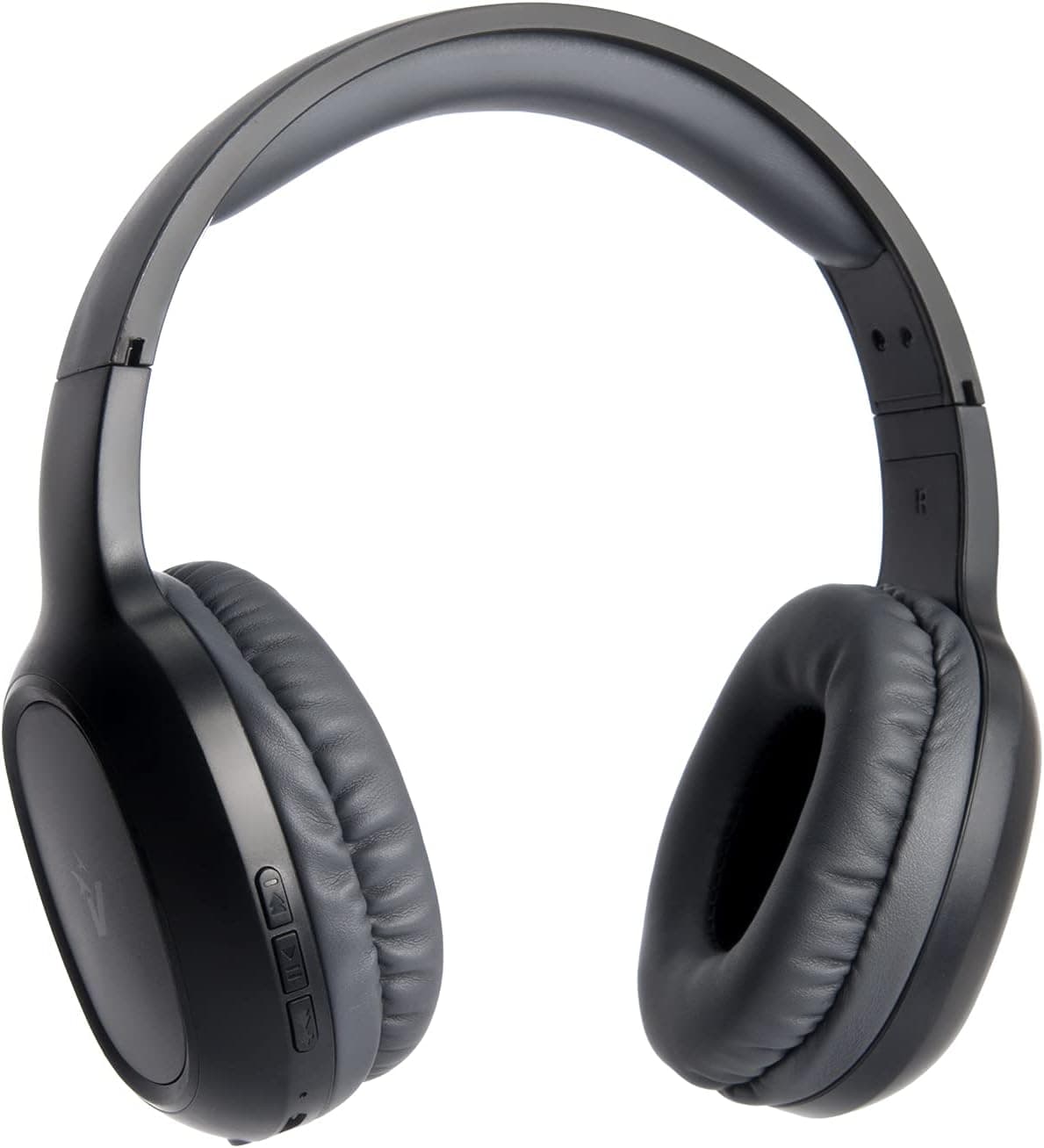 Vultech Crab2 HBT-11BK Rev. 2.1 Auriculares sem fios Bluetooth 5.3 Aux com microfone, controlo de pista, gestão de chamadas, carregamento tipo C de 12 horas, emparelhamento automático Android/iOS
