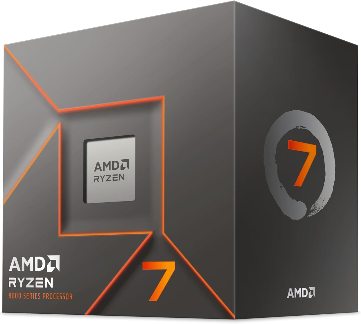 AMD Ryzen 7 8700F Processador (8 núcleos/16 Threads, Ryzen AI, 65W TDP, Socket AM5, 24 MB cache, relógio de aumento máximo. até 5,0 GHz, com ventilador Wraith Stealh