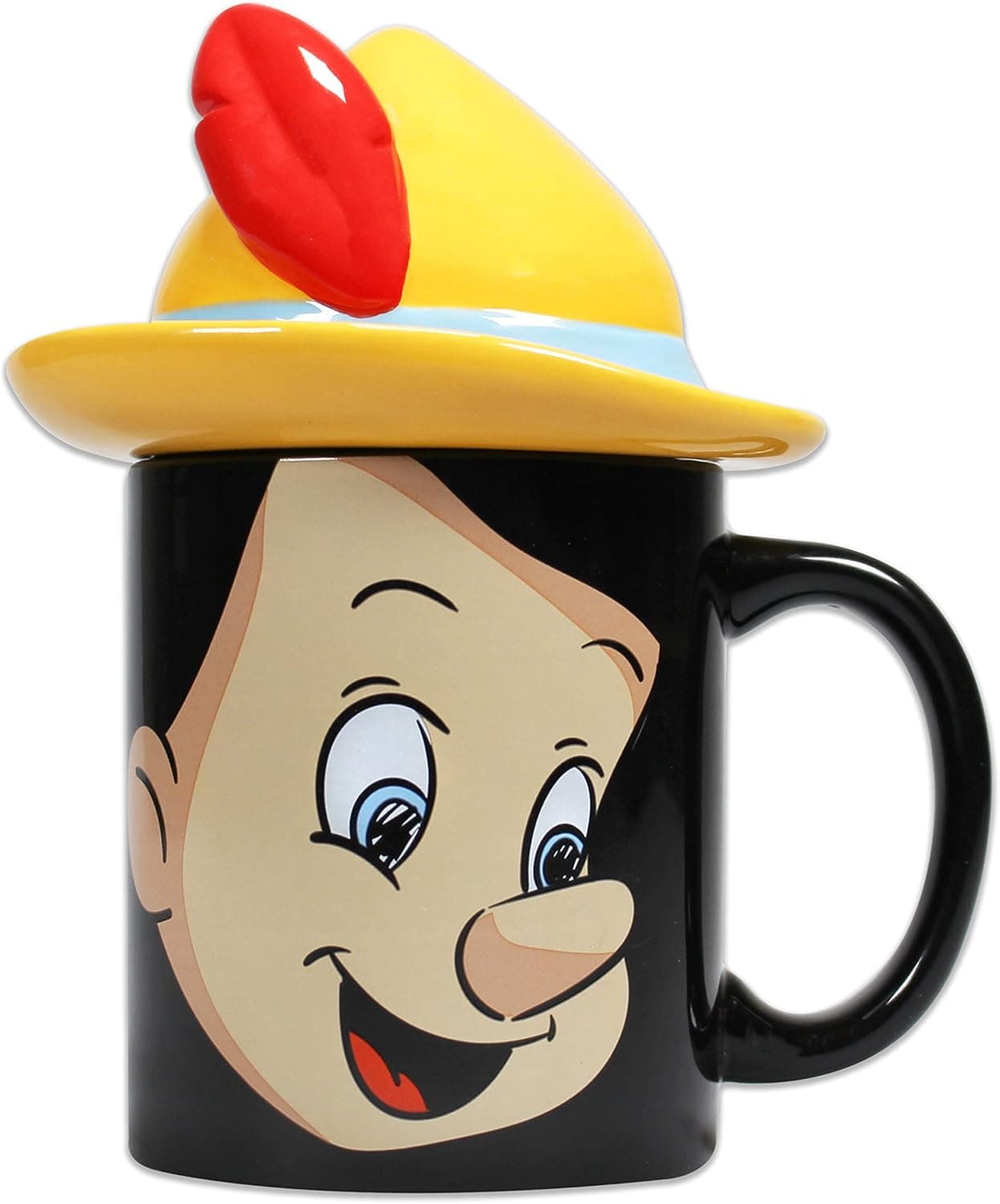 Caneca da Disney Pinóquio - Caneca de pequeno-almoço Disney 3D - Caneca de cerâmica 400 ml - Caneca de café - Licença oficial