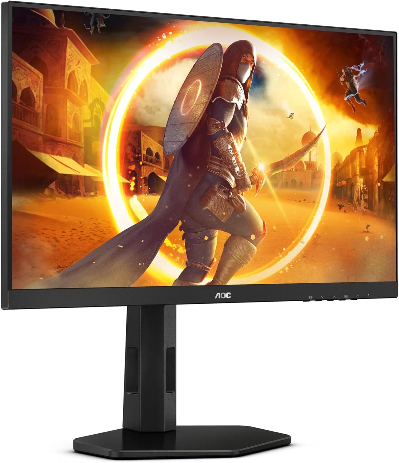 AOC Gaming 24G4X Monitor FHD de 24 polegadas, 180 Hz, 1 ms, plano, FreeSync Prem, Comp. G-Sync, HDR10, ajustável (IPS, 1920x1080, HDMI, DisplayPort) preto
