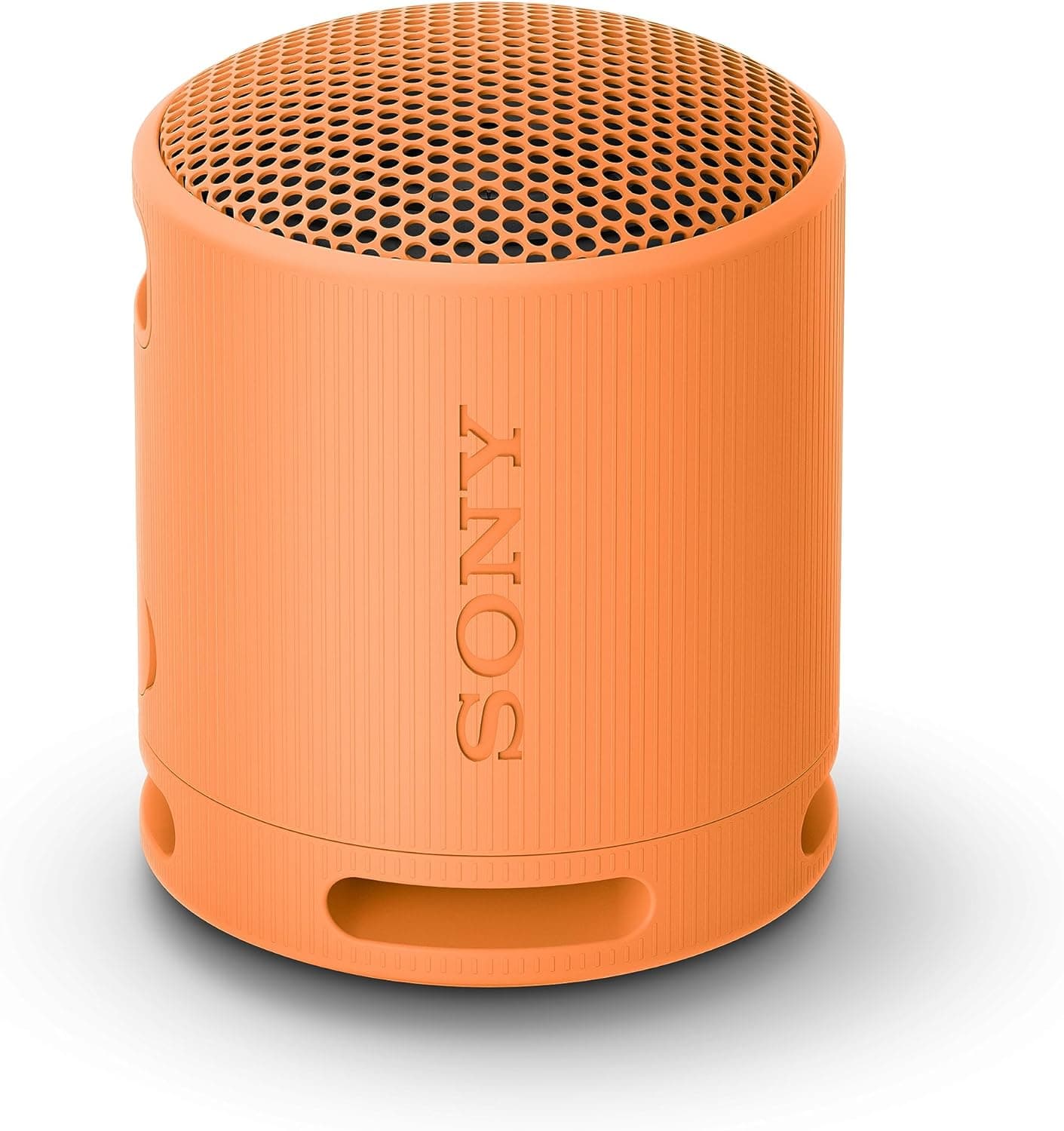 Sony Altifalante Bluetooth SRS-XB100, leve, compacto, altifalante resistente à água e ao pó IP67, até 16 h de bateria, correia adaptável, laranja