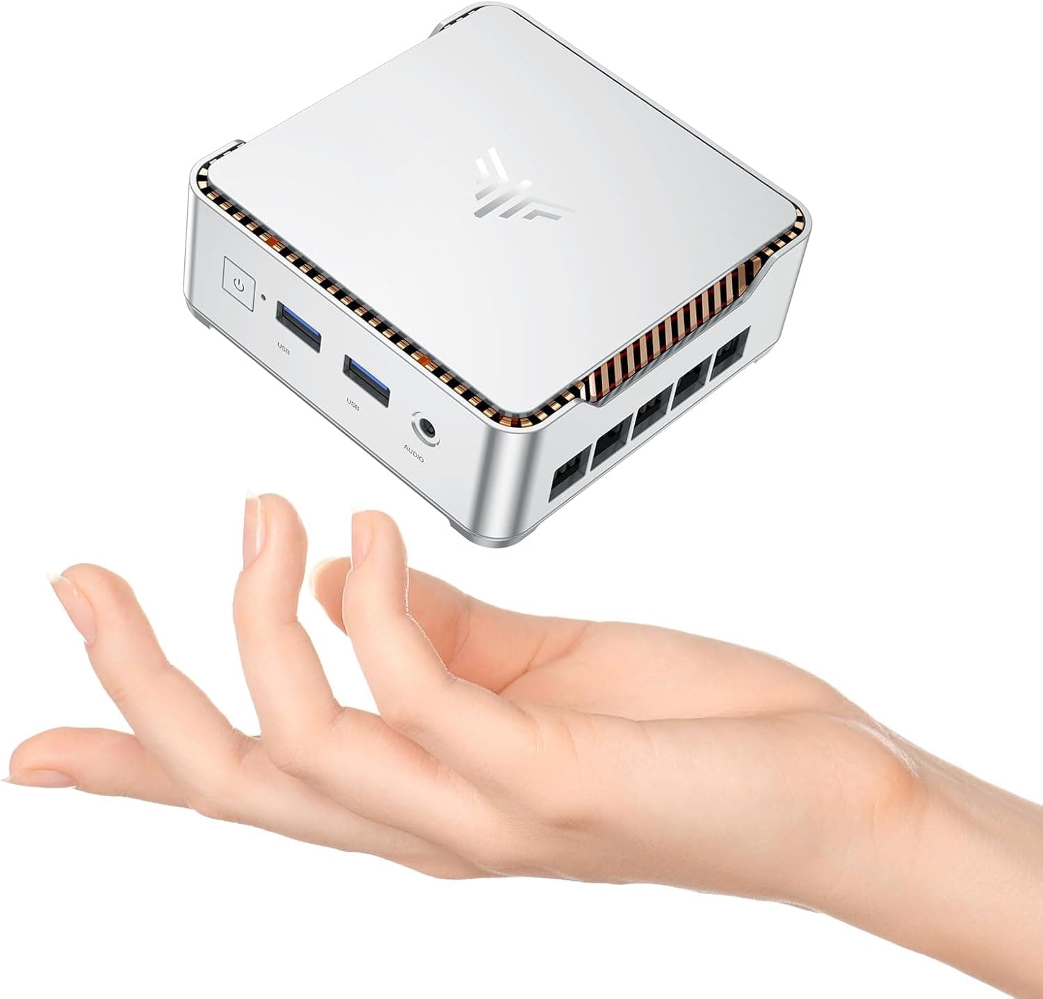 NiPoGi E2 Mini PC W-11 Pro, PIXI ntel Alder Lake N97 (até 3,6 GHz, 15 W TDP), 16 GB DDR4/512 GB M.2 SSD, mini computador 4K@60Hz Dual Display, HDMI 2.0, DP, WiFi, BT, Mini C