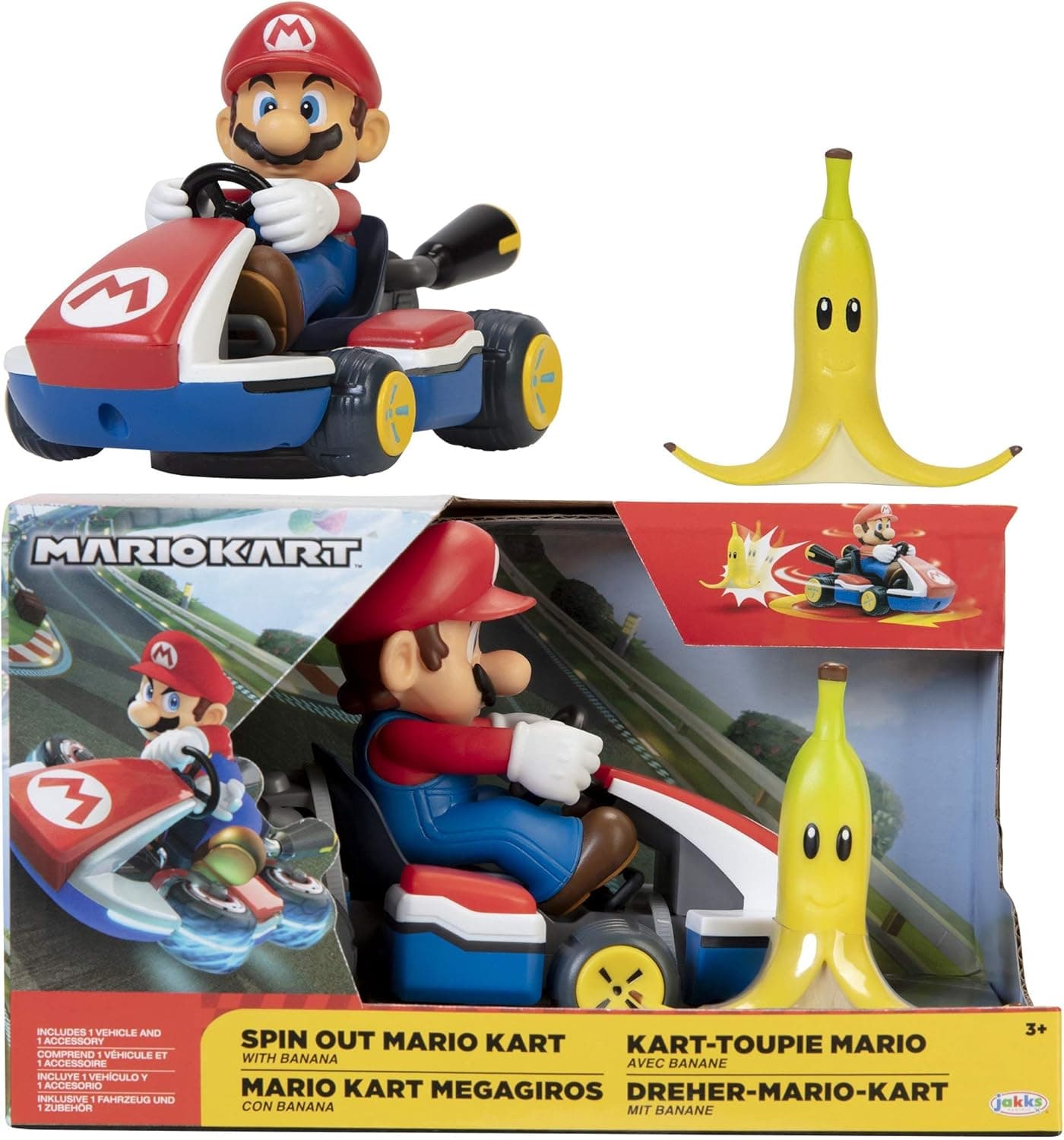 Super Mario Mario | Carro de brincar com acrobacias e funções 360°, para crianças a partir dos 3 anos