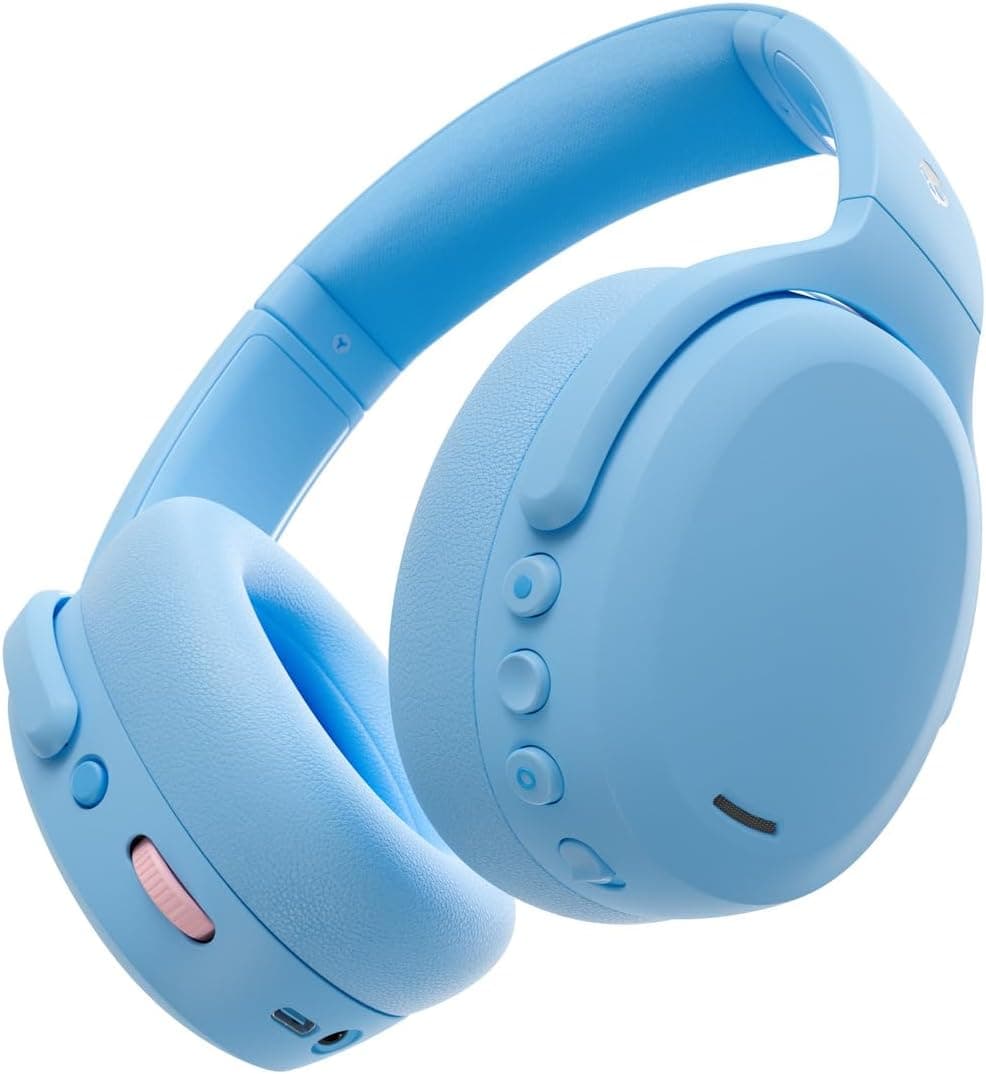 Skullcandy Crusher ANC 2 Over-Ear Noise Canceling Wireless Headphones com Sensory Bass, bateria de 50 R, Skull-iQ, Alexa Enabled, Microphone, Works with Bluetooth Devices - Preppy Summer