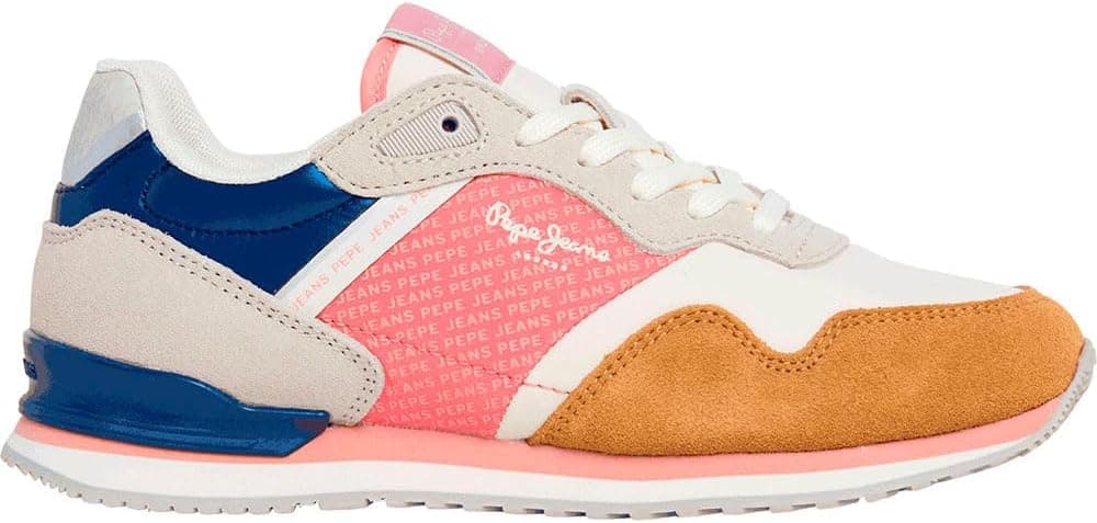 Pepe Jeans London Print W | Sapatilhas casuais em sintético para mulher com sola em borracha e palmilha extraível