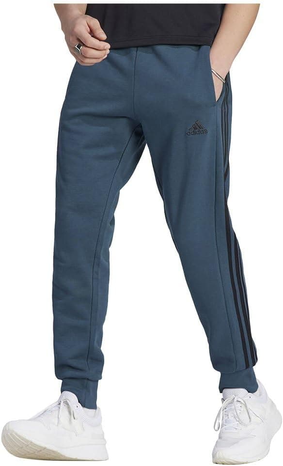 adidas Essentials French Terry Tapered Cuff 3-Stripes Joggers - Calças para homem