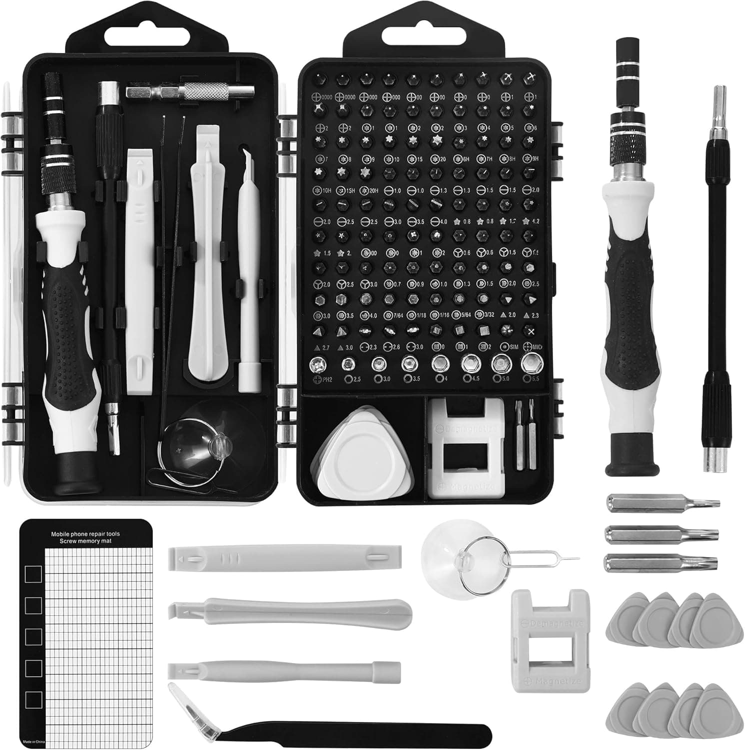 Chave de fenda de precisão, kit de chaves de fenda 122 em 1. Kit de chave de fenda de precisão magnética é adequado para reparar iPhone, MacBook Pro, PS, PC, relógios e óculos